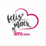 Adesivo Vitrine Dia das Mães 30% de Desconto