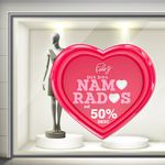 Adesivo Vitrine Dia dos namorados mod.12