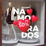 Adesivo Vitrine Dia dos namorados 