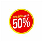 Adesivo Vitrine Desconto Promoção 50%