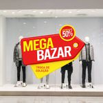 Adesivo Vitrine Mega Bazar - Troca de Coleção (Etiqueta)