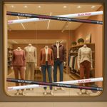 Adesivo para Vitrine Black Friday Faixas
