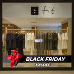 Adesivo para Vitrine Black Friday Fita Presente 30% OFF