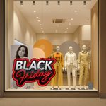 Adesivo para Vitrine Black Friday Sazonal