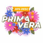 Adesivo para Vitrine Primavera Flores 30% Desconto