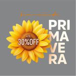 Adesivo para Vitrine Primavera Até 30% OFF