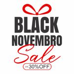 Adesivo para Vitrine Black Novembro Sale 30% OFF Promoção