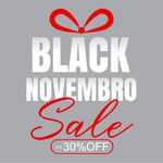Adesivo para Vitrine Black Novembro Sale 30% OFF Promoção