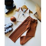 conjunto aero look marrom/ creme