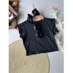 cropped brilho preto