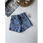 short jeans borboleta
