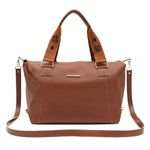 Bolsa Feminina KS Berlim de Ombro Alça Transversal Grande Espaçosa Lançamento Caramelo