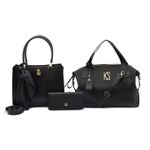 Kit Bolsa 3 Peças - M.Basic + Toronto + Carteira de Brinde - PRETO