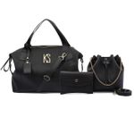 Kit Bolsa 3 Peças - M.Basic + Saco Vegas + Carteira Vegas brinde - Preto