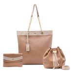Kit Ks Vegas Bege com Off White- 3peças 