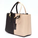 Bolsa KS Lorena Bicolor- Preta Com Off White