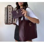 Kit Bolsa Feminina Sacola Grande Alça Superior + Necessairee Fecho Imã Alça Mão + Porta Documentos 