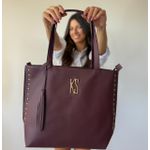 Kit Bolsa Feminina Sacola Grande Alça Superior + Necessairee Fecho Imã Alça Mão + Porta Documentos 