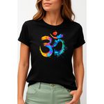 Camiseta Unissex Mantra OM Meditação - Cor Preto