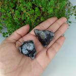 PEDRA BRUTA OBSIDIANA - FLOCOS DE NEVE 