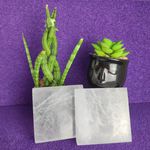 PLACA SELENITA QUADRADA 7CM - LIMPEZA ENERGÉTICA 