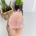 QUARTZO ROSA BRUTO 340G - PEÇA ÚNICA / COD 03