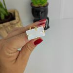 ANEL AJUSTÁVEL PEDRA SELENITA DOURADO - ELEVAÇÃO ESPIRITUAL