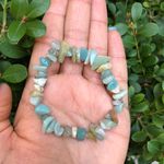 Pulseira de Cascalho Pedra Amazonita - Esperança e Paz