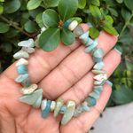 Pulseira de Cascalho Pedra Amazonita - Esperança e Paz