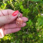 PINGENTE BRUTO CALCITA LARANJA - CRIATIVIDADE 