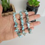Pulseira de Cascalho Pedra Larimar / Alegria e Bem-estar