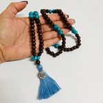 Japamala 108 Contas Semente de Açaí Azul