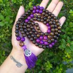 Japamala 108 contas Semente de Açaí Roxo