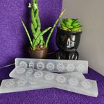 RÉGUA PLACA SELENITA 7 CHAKRAS BRANCO - LIMPEZA ENERGÉTICA