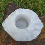 Porta Vela Quartzo Branco - Equilíbro