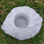 Porta Vela Quartzo Branco - Equilíbro