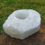 Porta Vela Quartzo Branco - Equilíbro