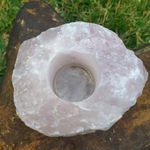 Porta Vela Quartzo Rosa - Amor e Paz
