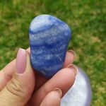 Pedra Rolada Quartzo Azul - Acalma e Tranquiliza