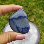Pedra Rolada Quartzo Azul - Acalma e Tranquiliza