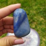 Pedra Rolada Quartzo Azul - Acalma e Tranquiliza