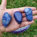 Pedra Rolada Quartzo Azul - Acalma e Tranquiliza