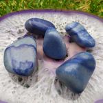 Pedra Rolada Quartzo Azul - Acalma e Tranquiliza