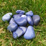 Pedra Rolada Quartzo Azul - Acalma e Tranquiliza
