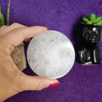 PLACA SELENITA REDONDA 7 CM - LIMPEZA ENERGÉTICA