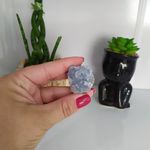 MINI DRUSA PEDRA CELESTITA 30 A 50 GR- CONEXÃO COM OS ANJOS 