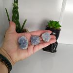 MINI DRUSA PEDRA CELESTITA 30 A 50 GR- CONEXÃO COM OS ANJOS 