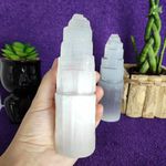 Torre Selenita 15 cm - Limpeza Energética