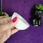 TIGELA SELENITA BRANCA BOWL 7 CM – LIMPEZA ENERGETICA 