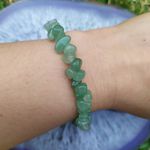 Pulseira de Cascalho Pedra Quartzo Verde - Saúde e Cura